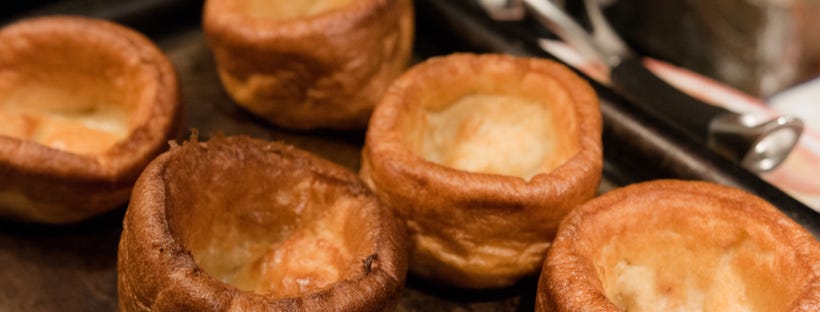 Yorkshire puddings on a tray