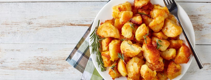 Crispy roasted potatoes with rosemary